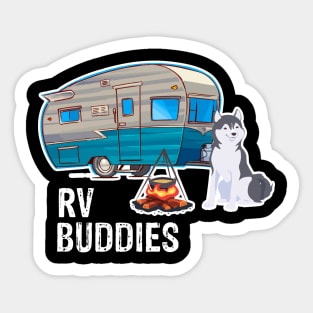 Siberian Husky Dog Rv Buddies Pet Lovers Funny Camping Camper Sticker